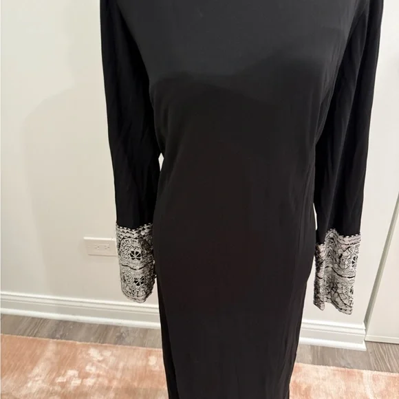 Elegant Black Dress with Silver Accents Elegant Black Dress with Silver Accents